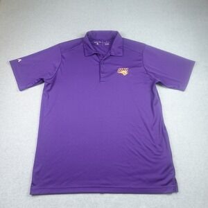 Northern Iowa UNI Panthers Polo Shirt Mens Large Purple Sporty NCAA Antigua